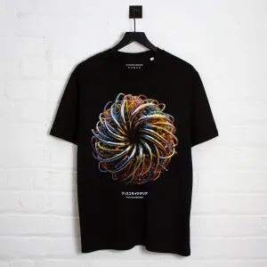 029 Disco Psychedelia Front Print - Tshirt - Black