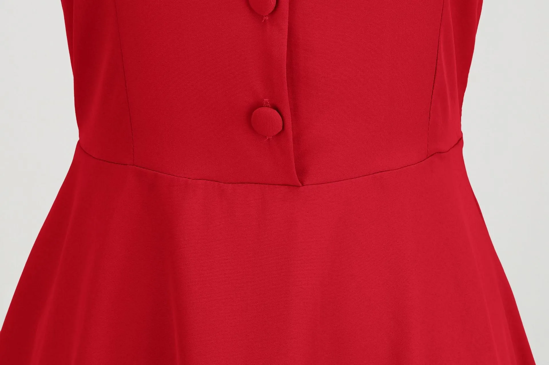 1950s Retro Vintage Party Swing Dress Elegant Rockabilly Short Sleeve Pin Up Dress