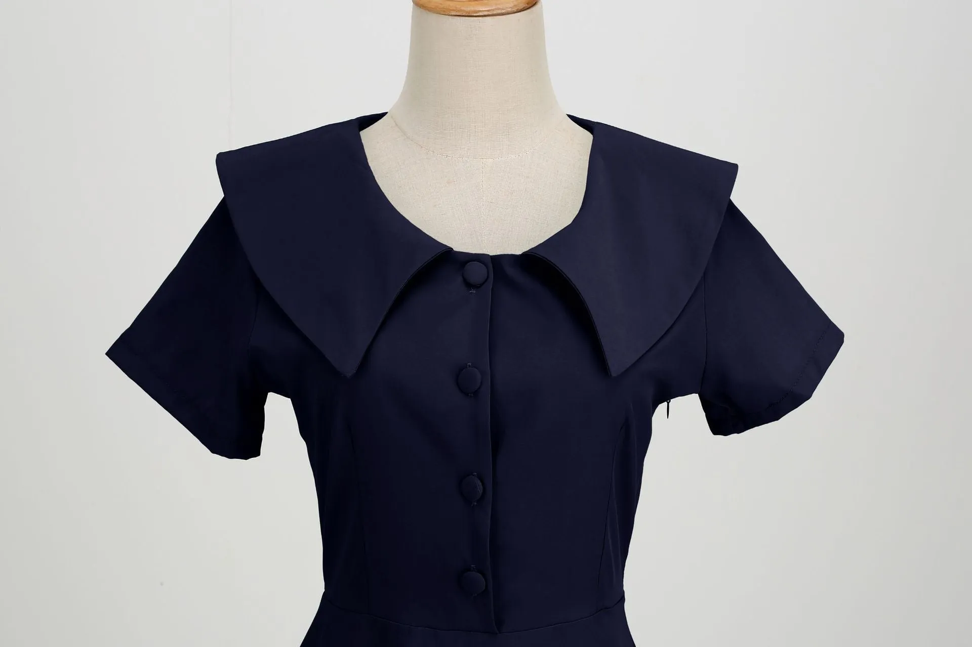 1950s Retro Vintage Party Swing Dress Elegant Rockabilly Short Sleeve Pin Up Dress