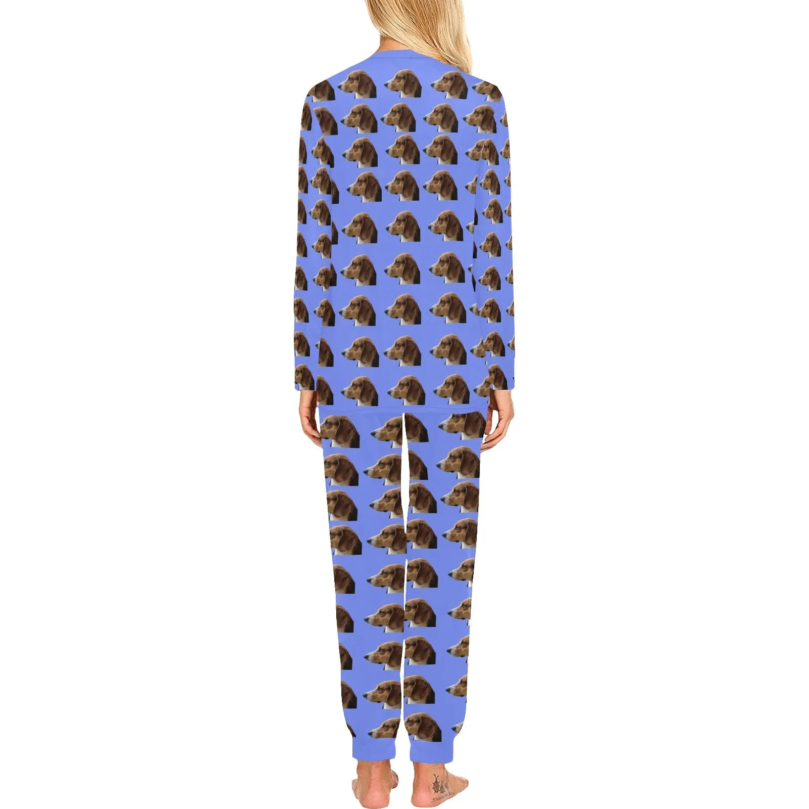 2 Piece Beagle Long Tee Pajama Set