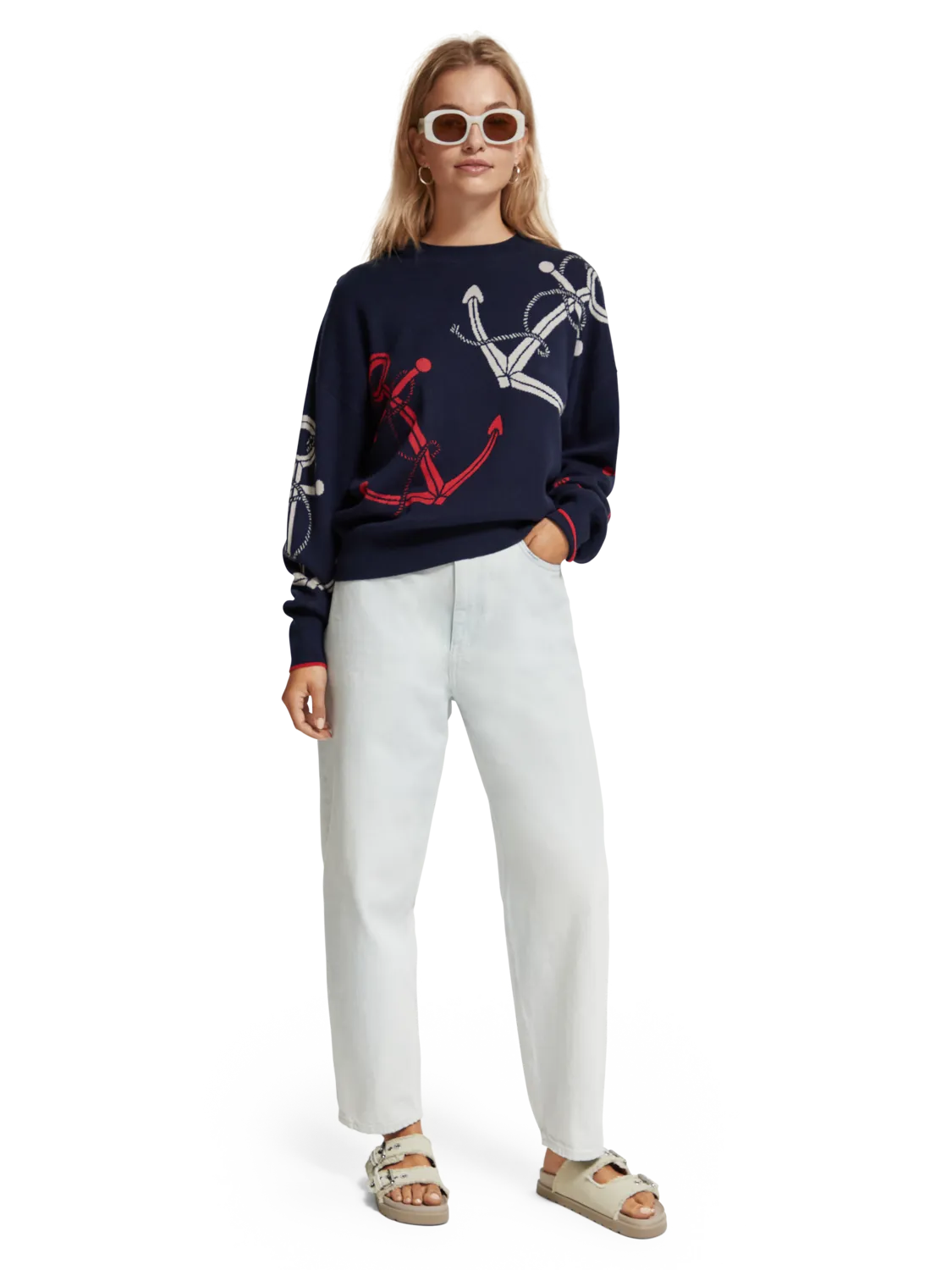 Anchor Jacquard Pullover