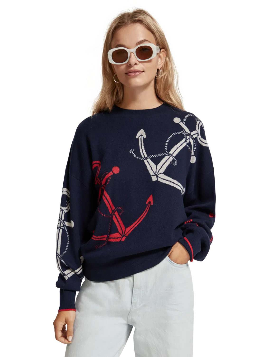 Anchor Jacquard Pullover