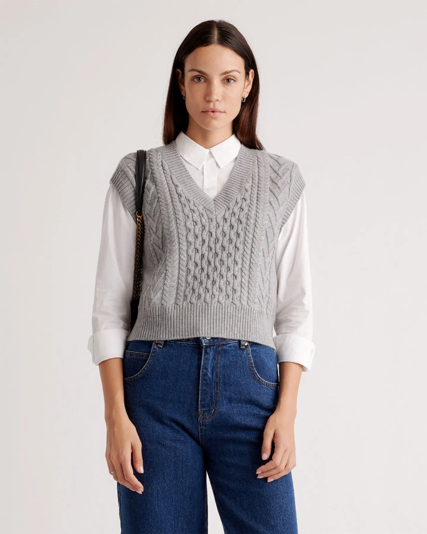 Australian Merino Wool Cable Sweater Vest
