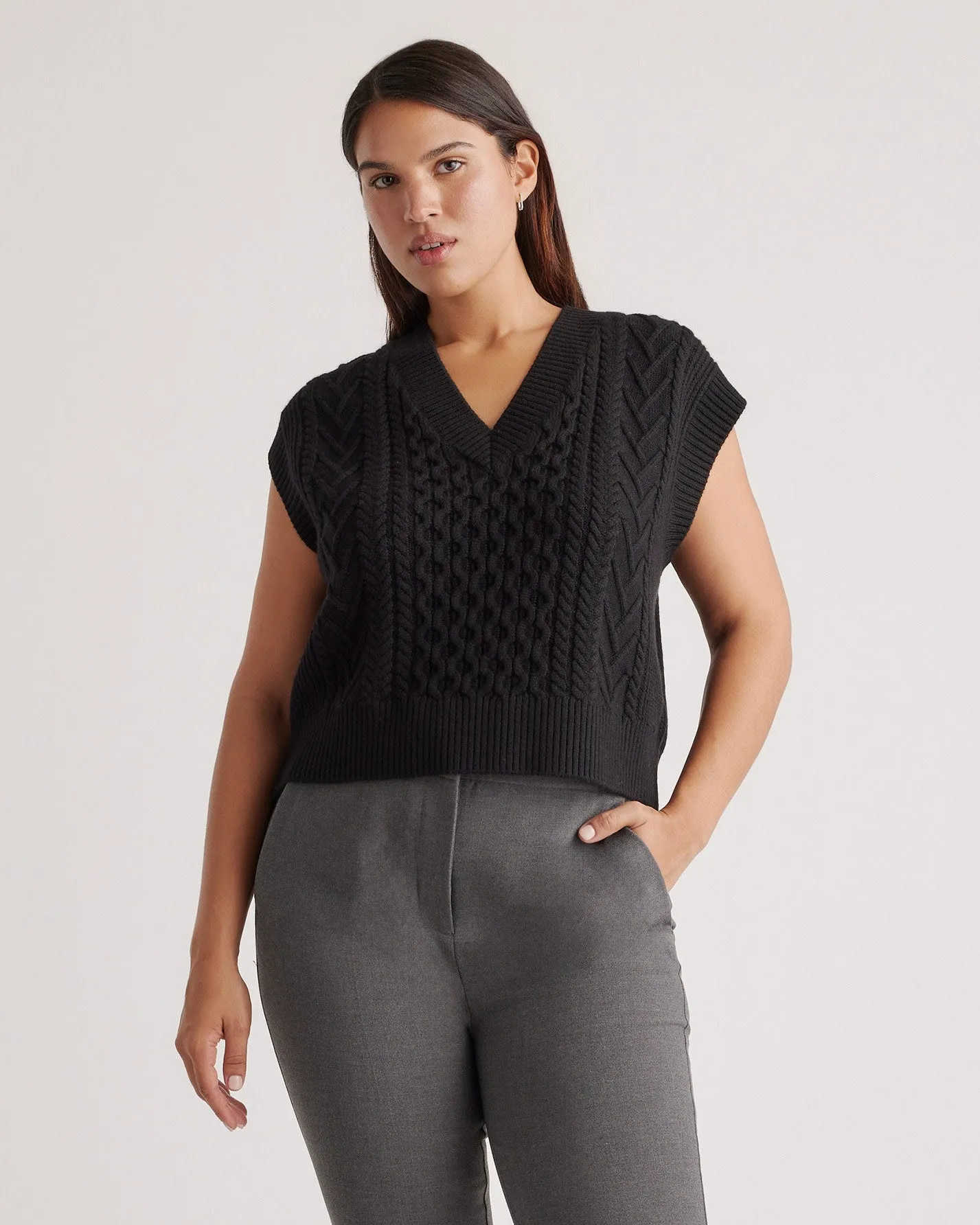 Australian Merino Wool Cable Sweater Vest