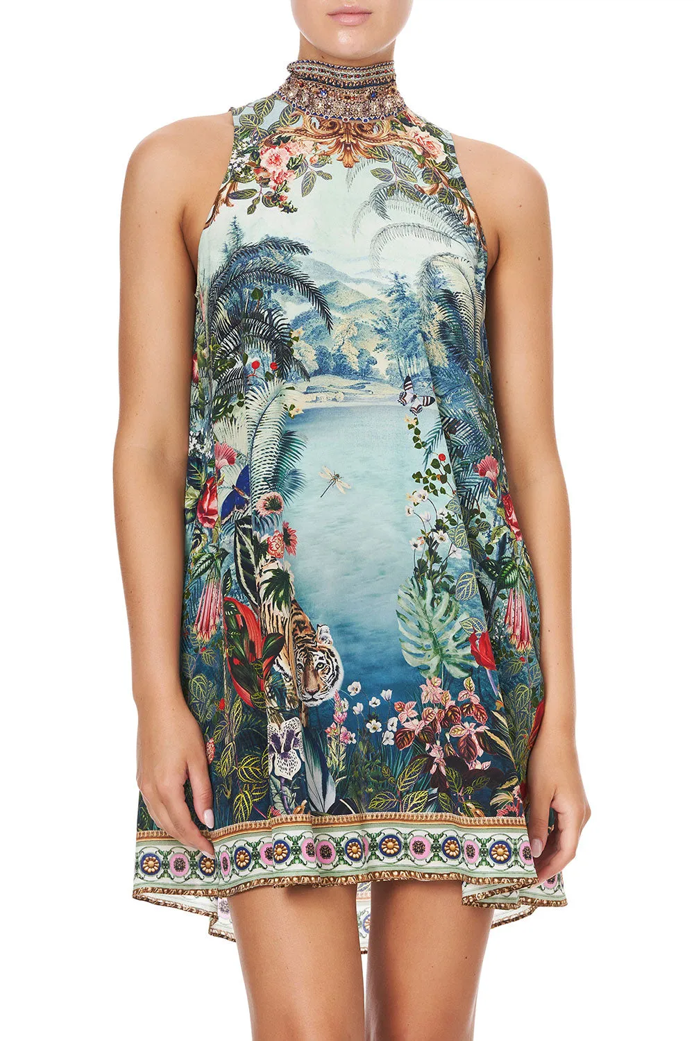 BACK NECK TIE SHORT DRESS IF THESE WALLS COULD TALK