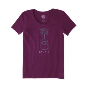 Beach Guitar Crusher Scoop Neck T-Shirt by Life is good