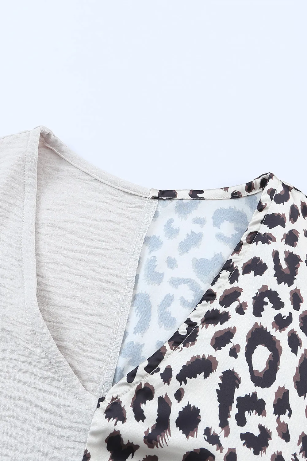 Bi-Color Leopard Print Shirt