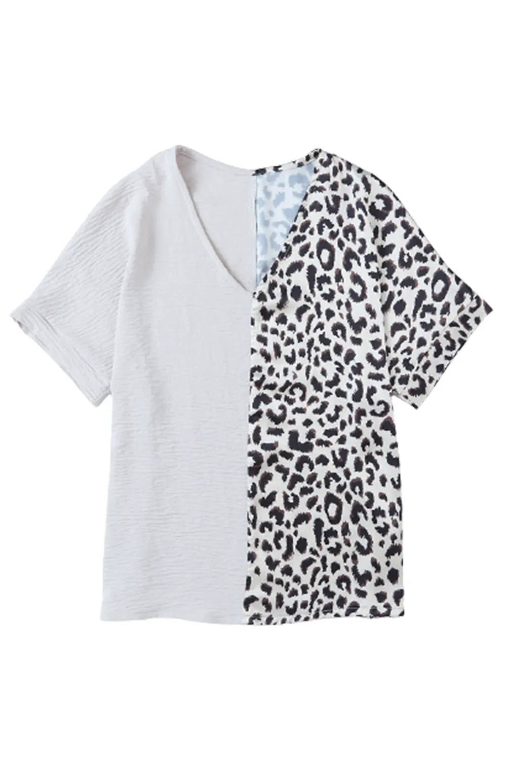 Bi-Color Leopard Print Shirt