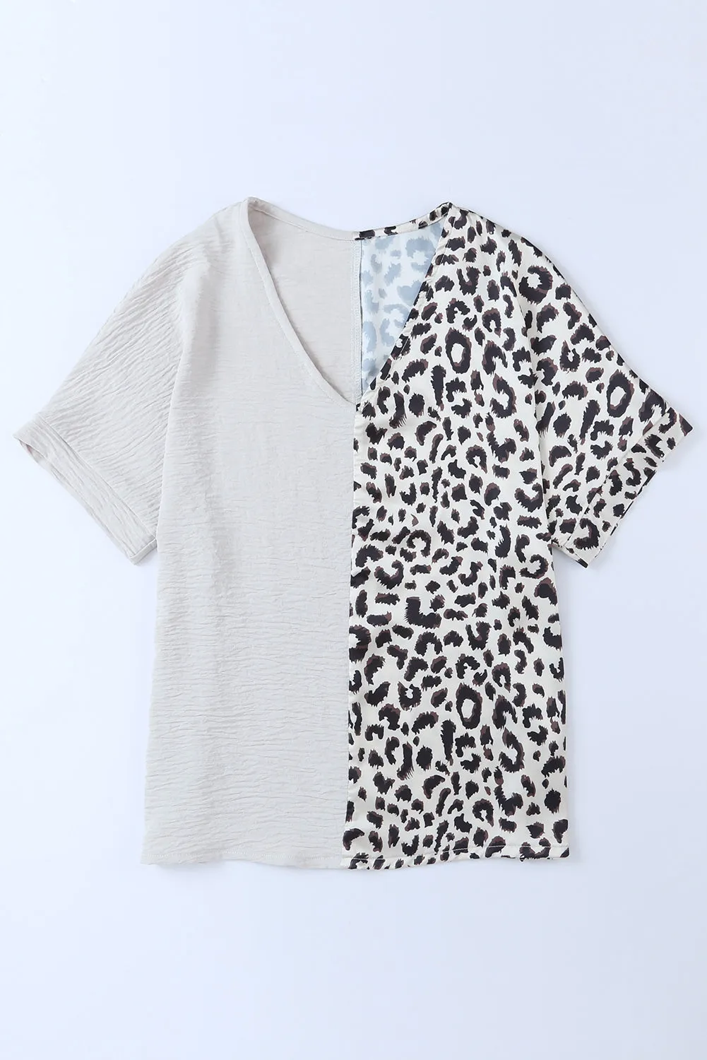 Bi-Color Leopard Print Shirt