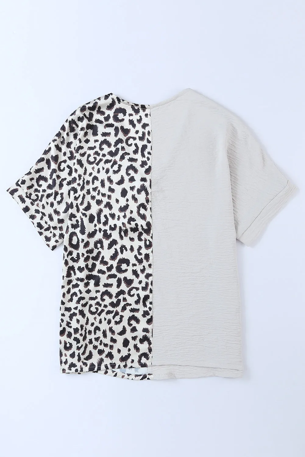 Bi-Color Leopard Print Shirt