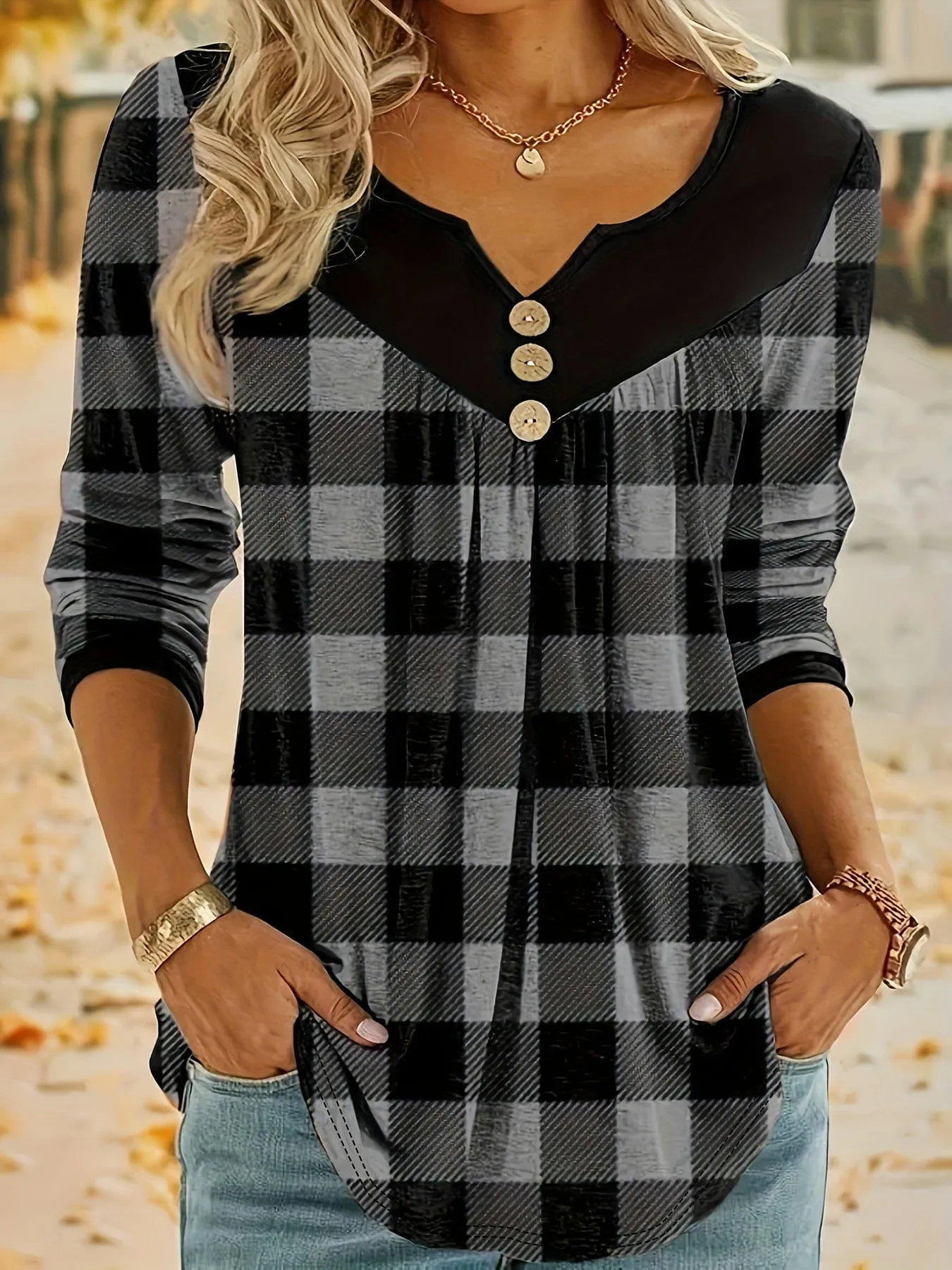 Black and Blue Plaid Shirt