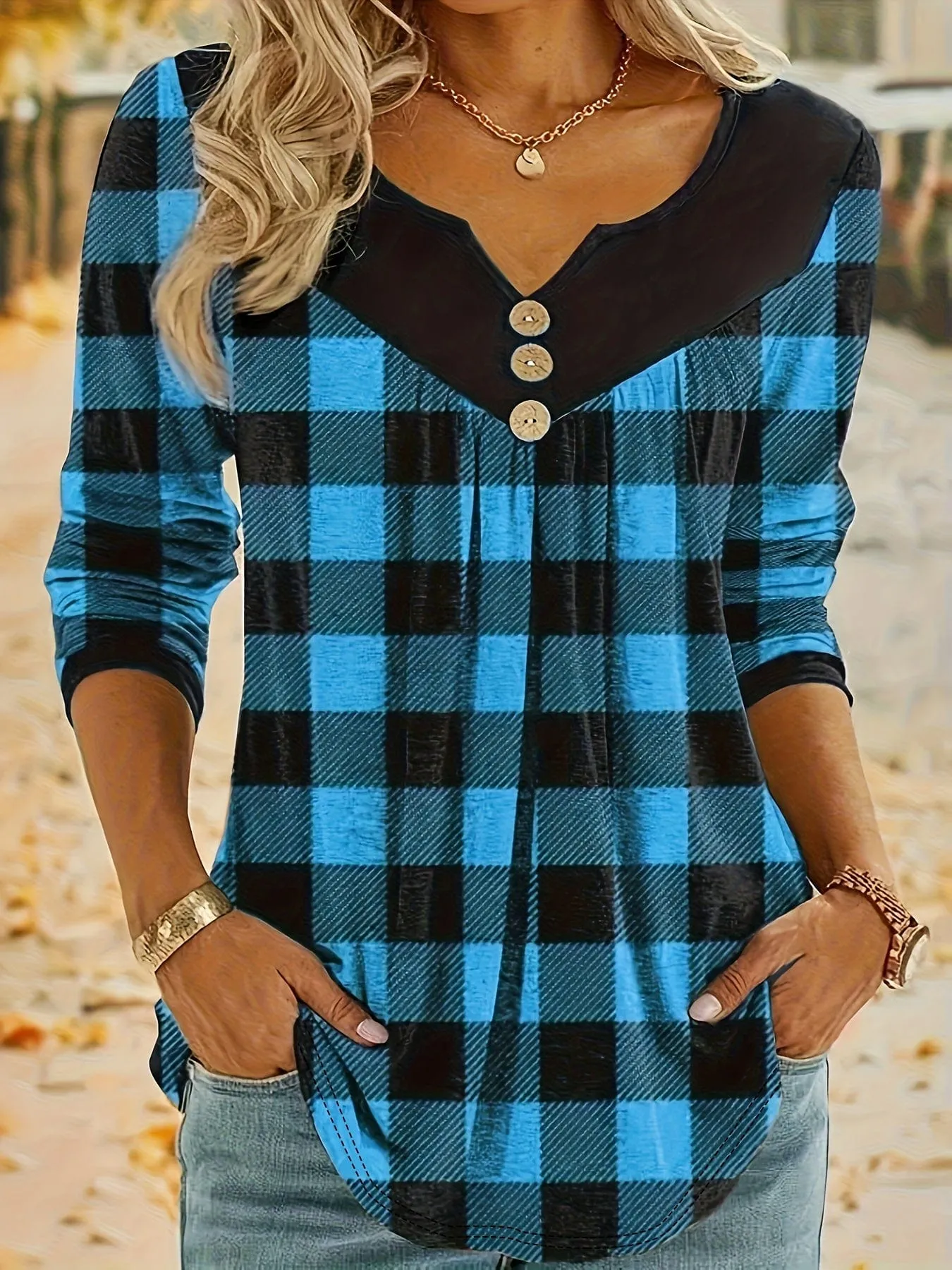 Black and Blue Plaid Shirt