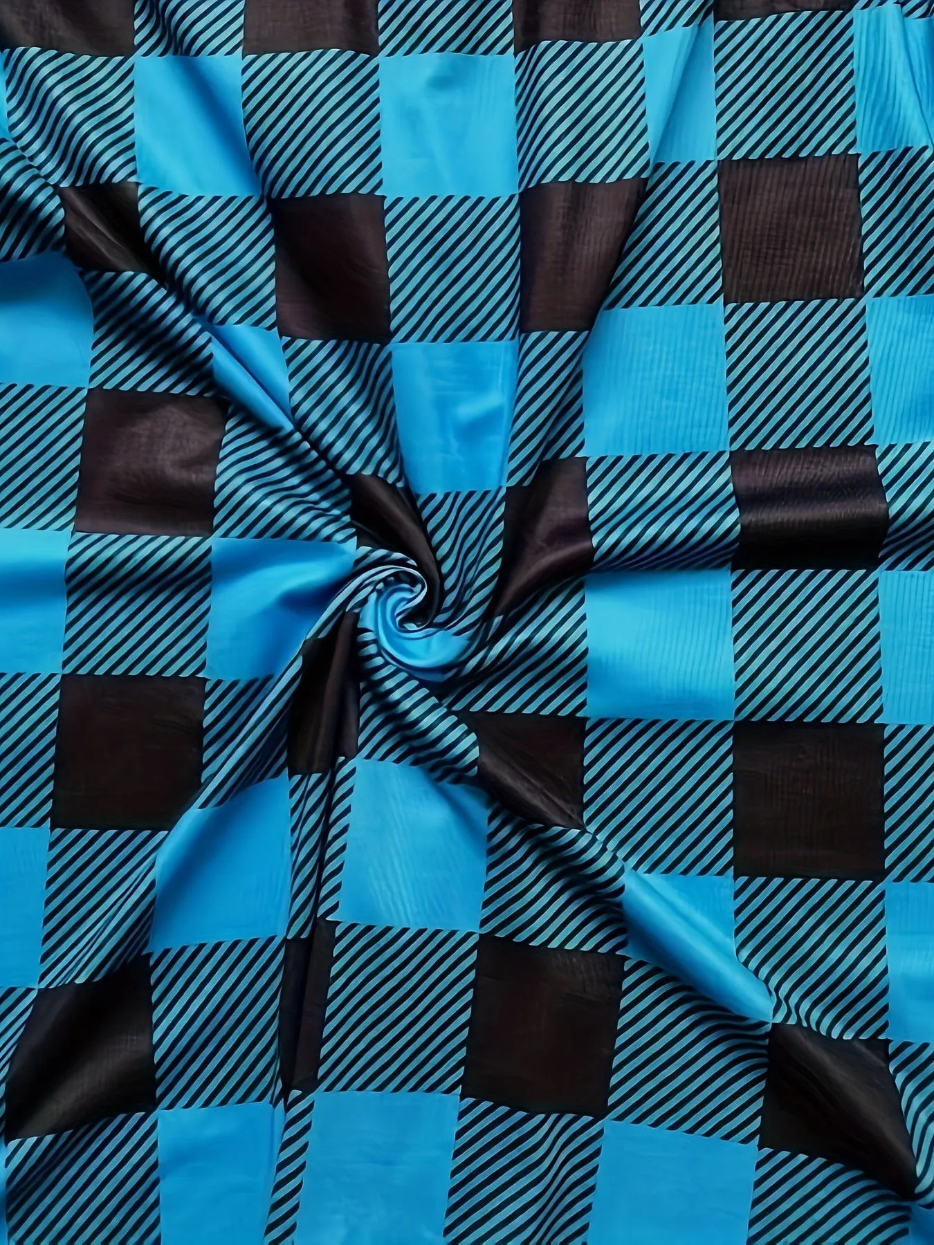 Black and Blue Plaid Shirt