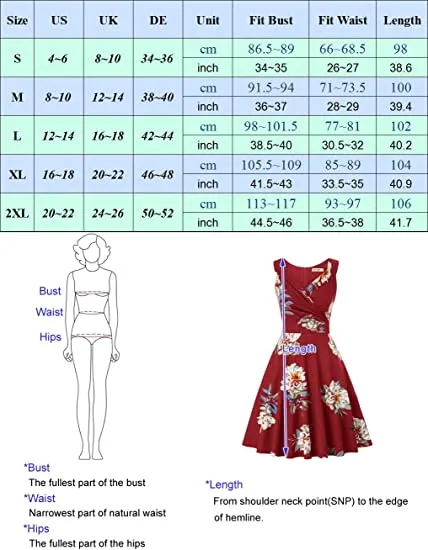 Blue Green 1950s Retro Fancy Cocktail Dress V-Neck Sleeveless A-Line Party Swing Dress - GRACE KARIN