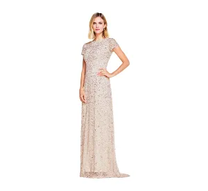 Blush Women's Short-Sleeve All Over Sequin Gown - Adrianna Papell