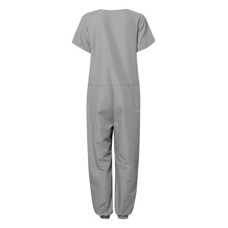 Boheo Romper Overalls V-neck, short sleeves