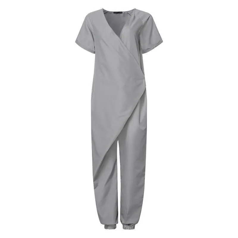 Boheo Romper Overalls V-neck, short sleeves