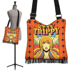 Boho Bag (Canvas) - 70s Psychedelic Retro Style #110 Retro | Hobo Slouchy Bag Crossbody, Shoulder Bags for Women Hobo, Boho Hobo Bag