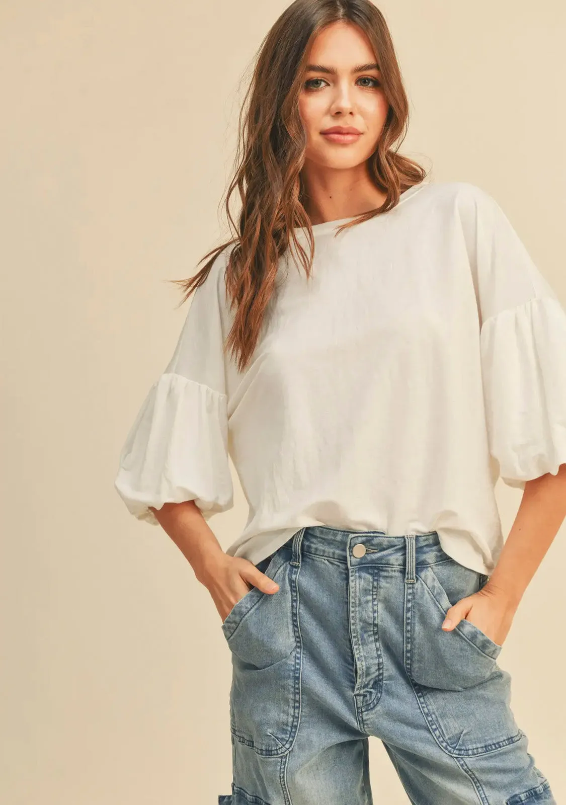 Bubble Sleeve T-Shirt