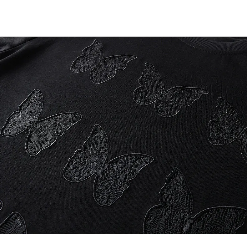 Butterfly Motif Oversized Tee
