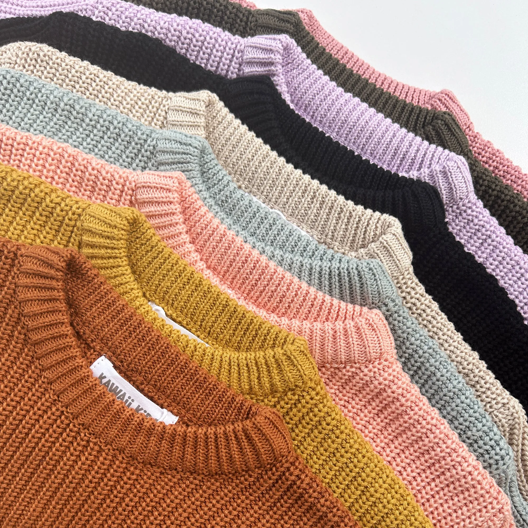 Chunky Cotton Knit Jumper (Olive)
