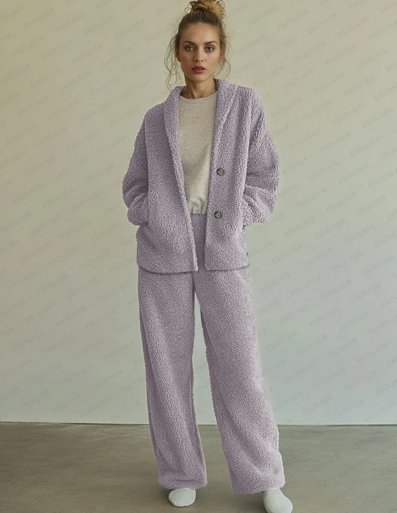 Comfy Polar Fleece 2-Piece Lounge Set