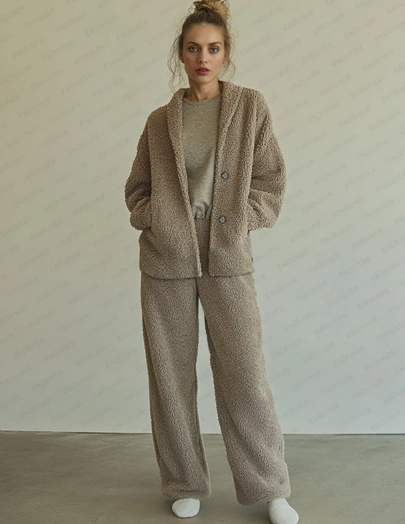 Comfy Polar Fleece 2-Piece Lounge Set