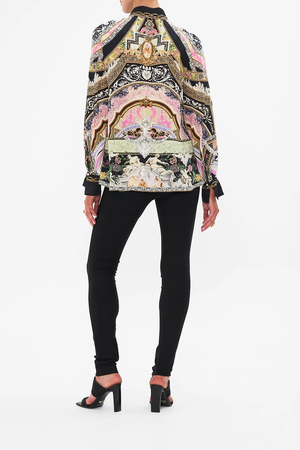 CURVED COLLAR BLOUSE FLORENCE FIELD DAY