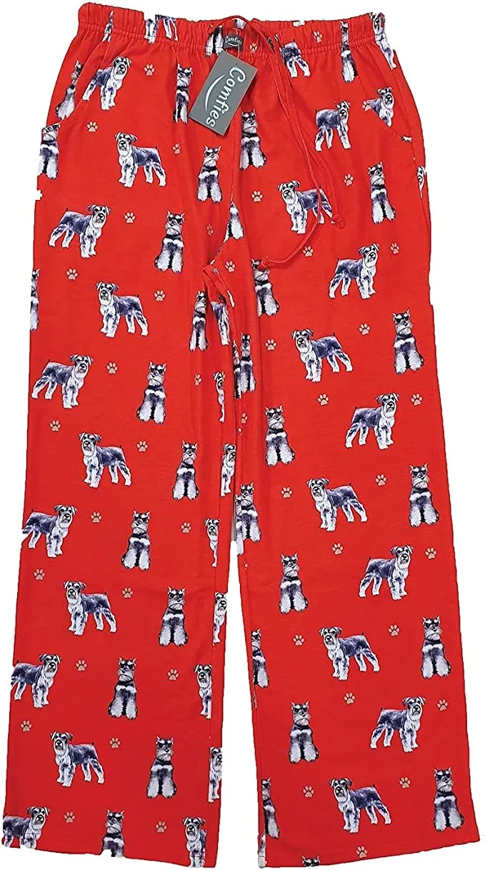 Dog Print Lounge Pants - Schnauzer
