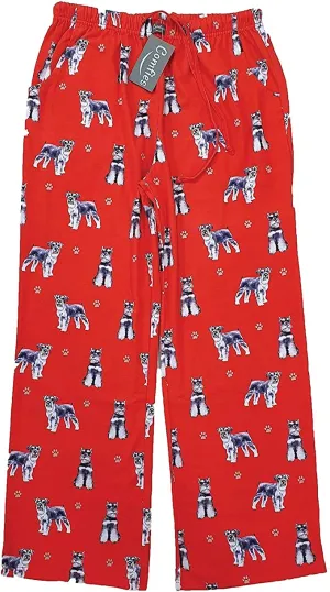 Dog Print Lounge Pants - Schnauzer