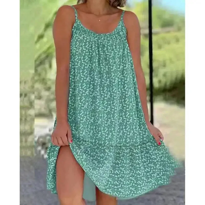 Elegant Shattered Causal O Neck Women Floral Print Dress