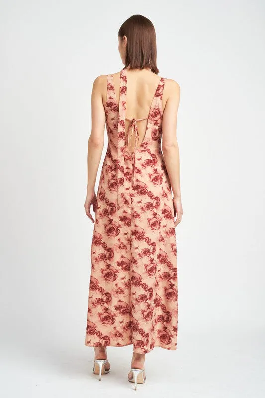EMORY PARK Floral Asymmetrical High-Low Cocktail Dress