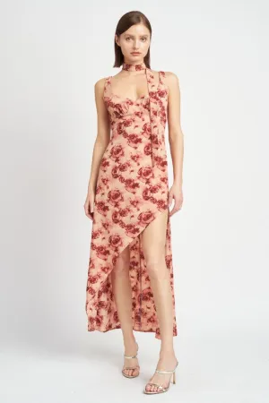 EMORY PARK Floral Asymmetrical High-Low Cocktail Dress