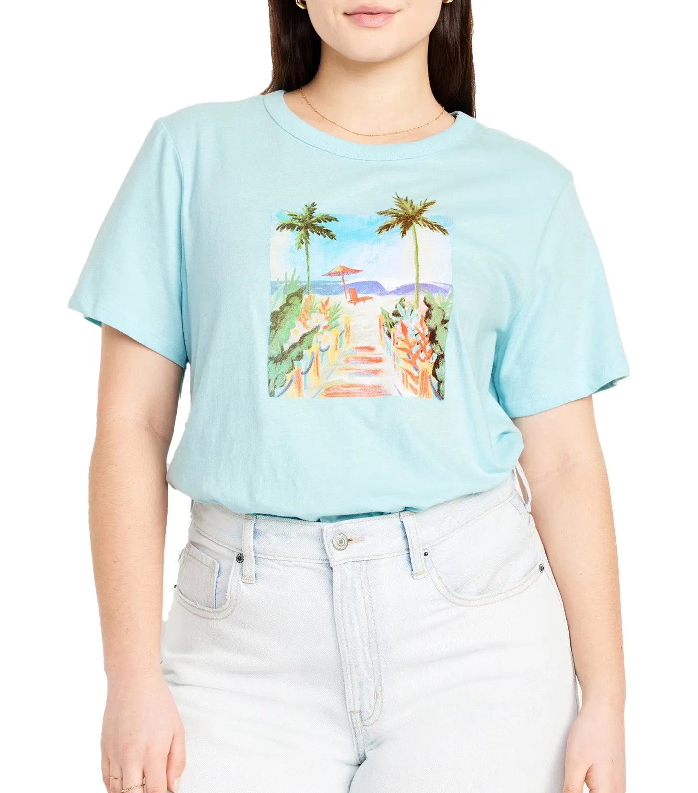 EveryWear Graphic T-Shirt Ceramic Blue
