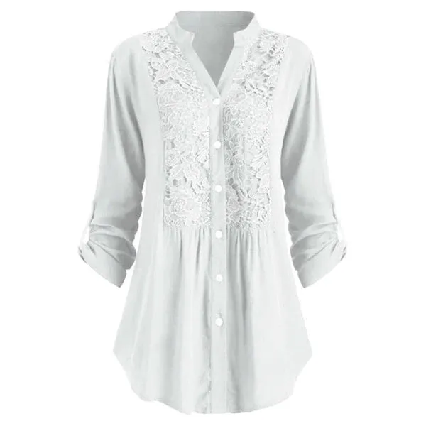 Ivyshape | Casual Loose Fit Long Sleeve Blouse for Women