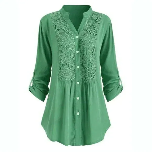 Ivyshape | Casual Loose Fit Long Sleeve Blouse for Women