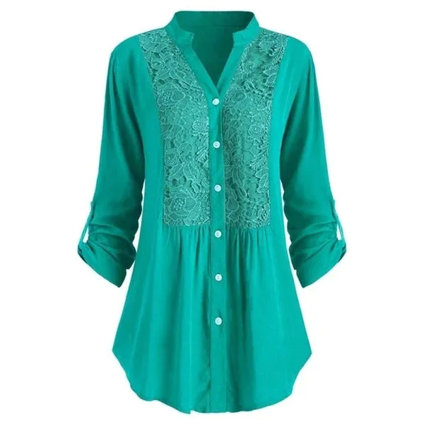 Ivyshape | Casual Loose Fit Long Sleeve Blouse for Women