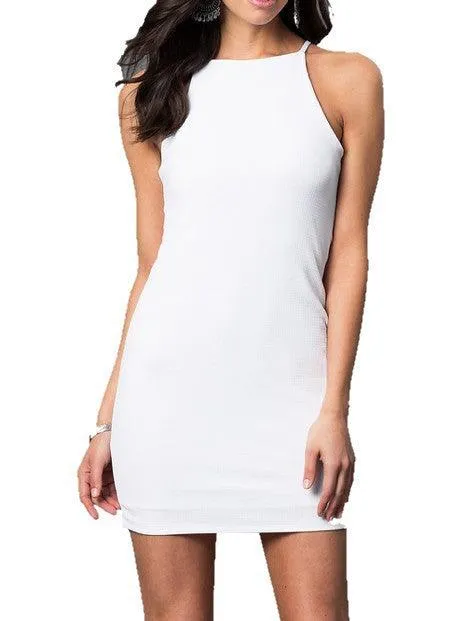 Juniors Round Neck Mini Dress