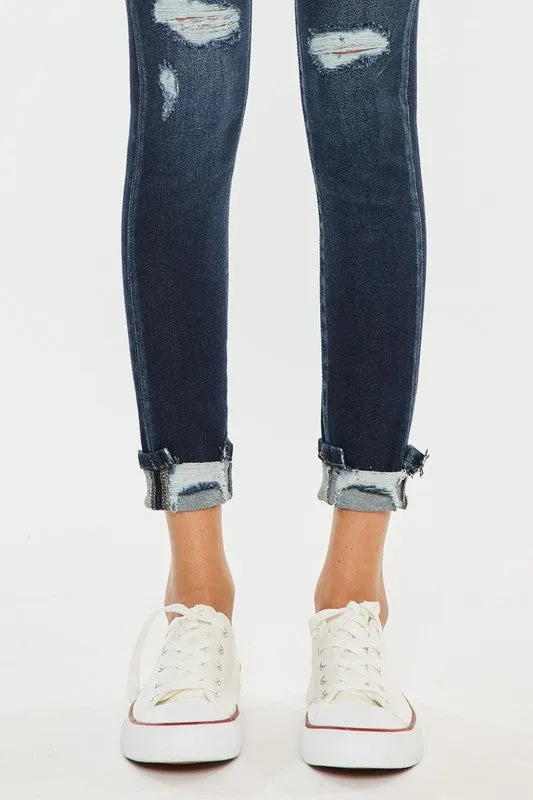 Love Train High Rise Cuffed Ankle Skinny Jeans