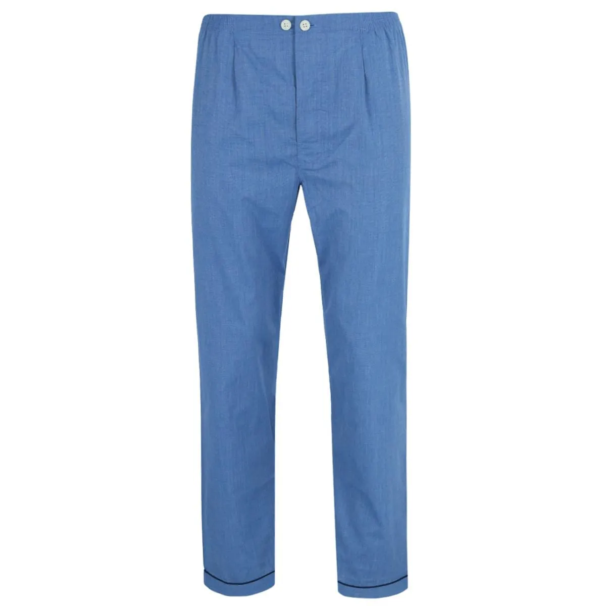 Majestic International Men's Notch Collar Long Sleeve Pants Pajama Set