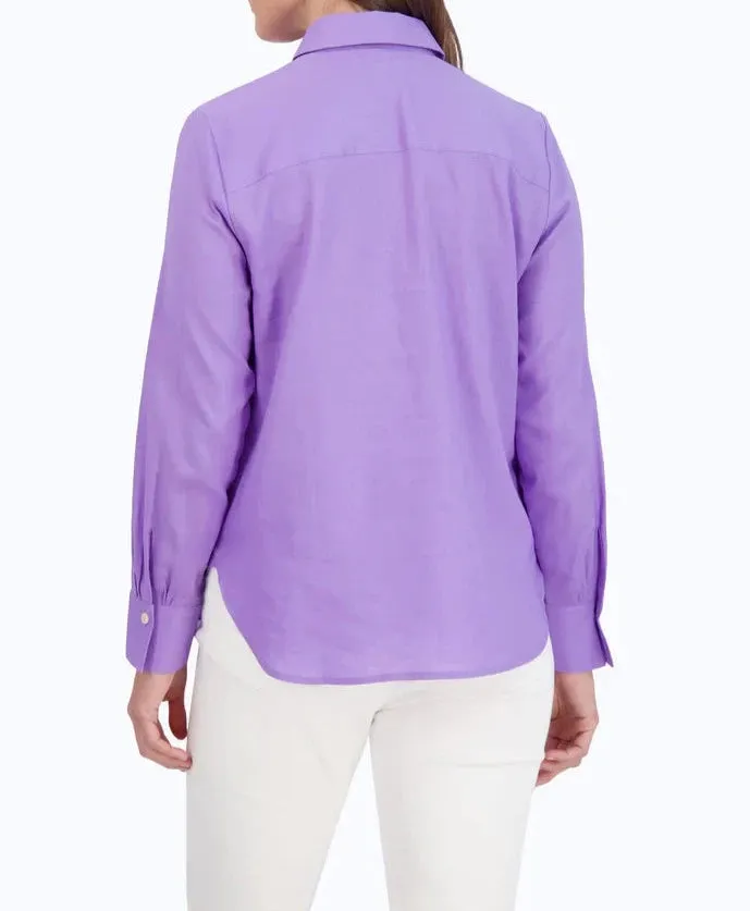Meghan Easy Care Solid Linen Shirt