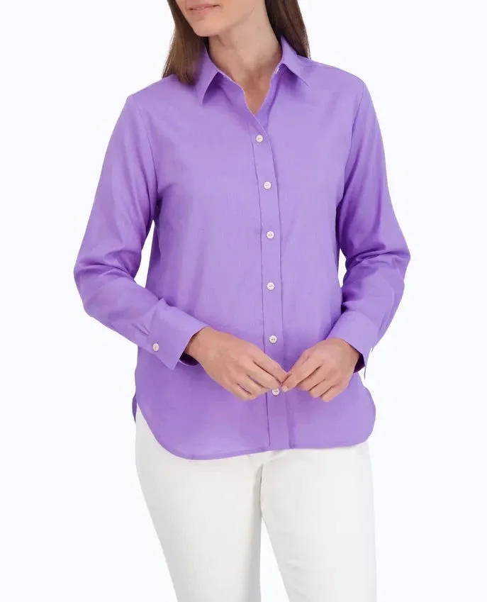 Meghan Easy Care Solid Linen Shirt