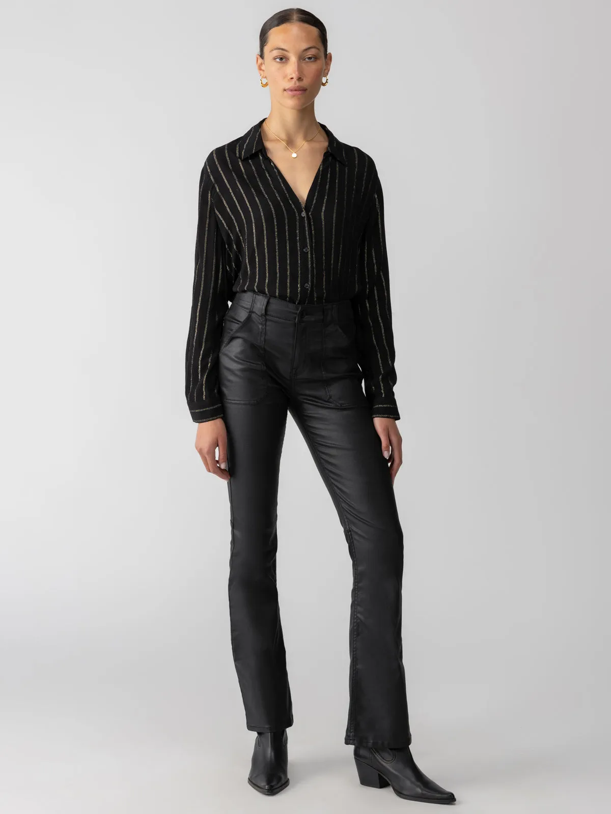 Metallic Shirt Black