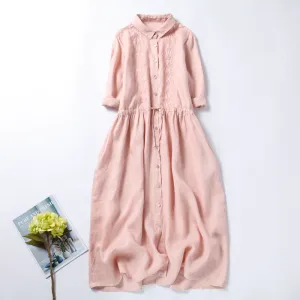 Mia™ | Oversized Embroidery Shirt Dress