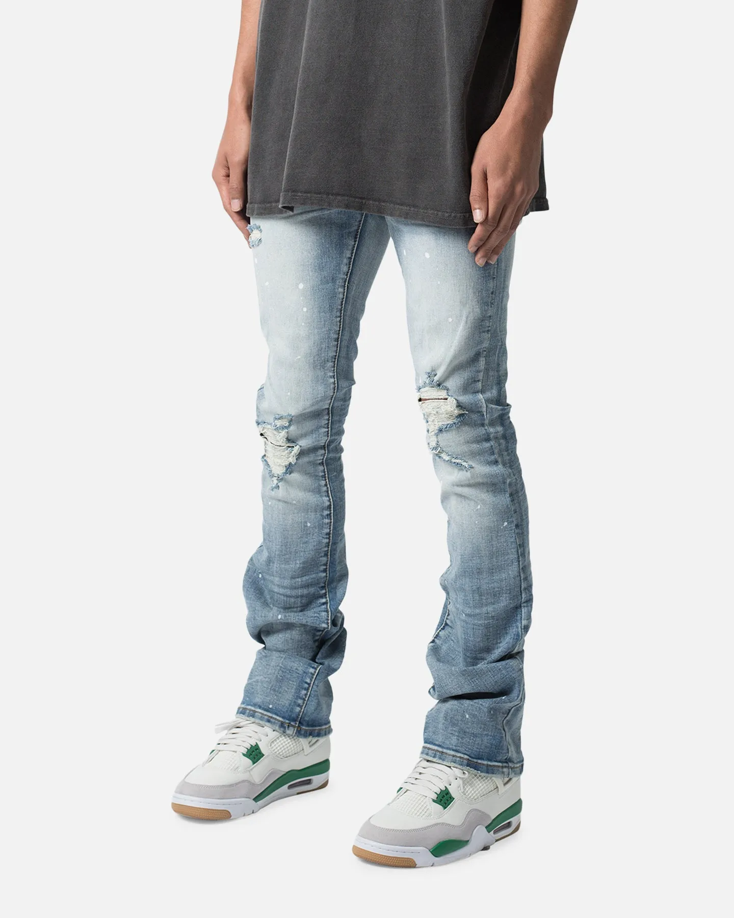 MNML X598 Pond Skinny Flare Denim Jeans Blue