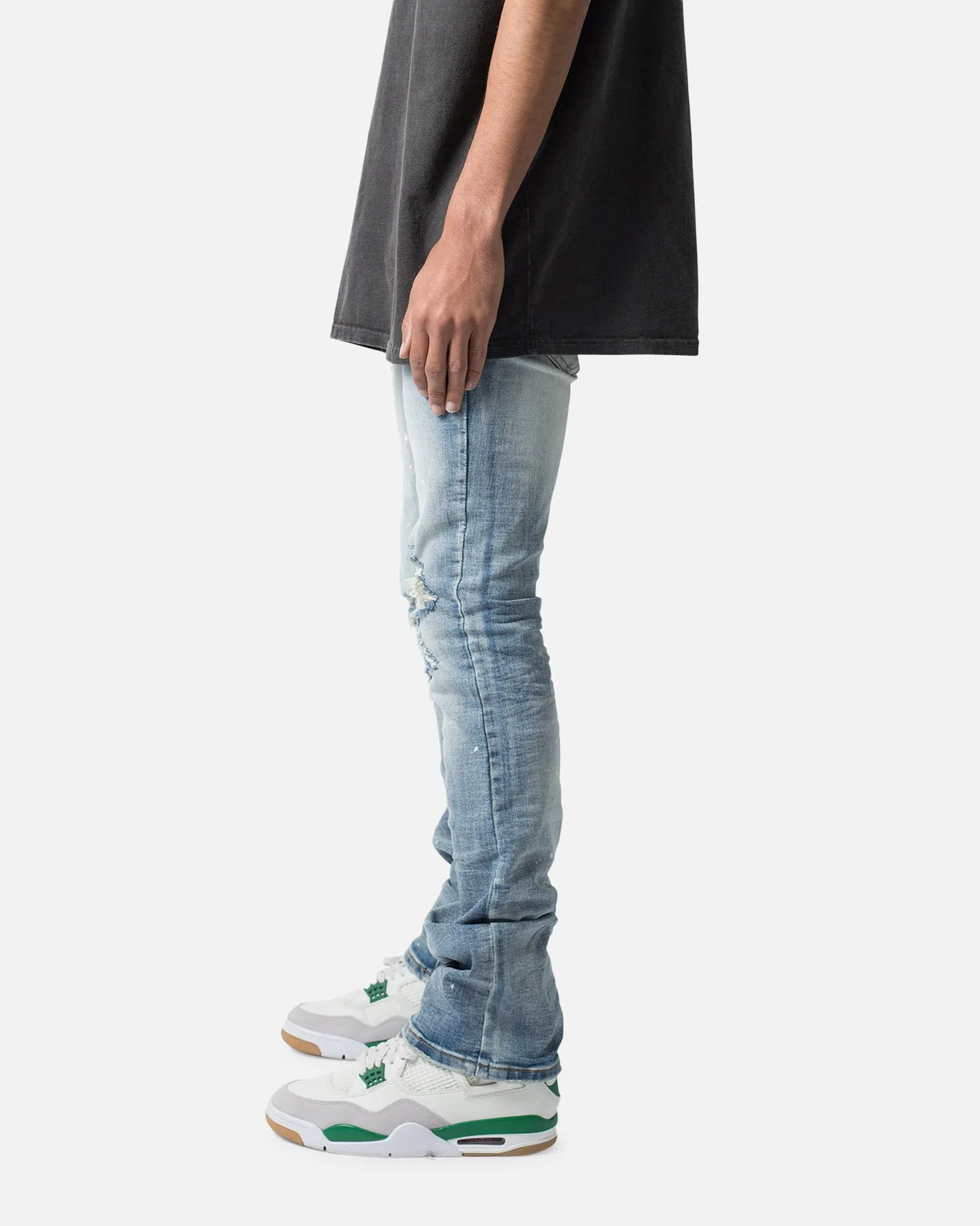 MNML X598 Pond Skinny Flare Denim Jeans Blue