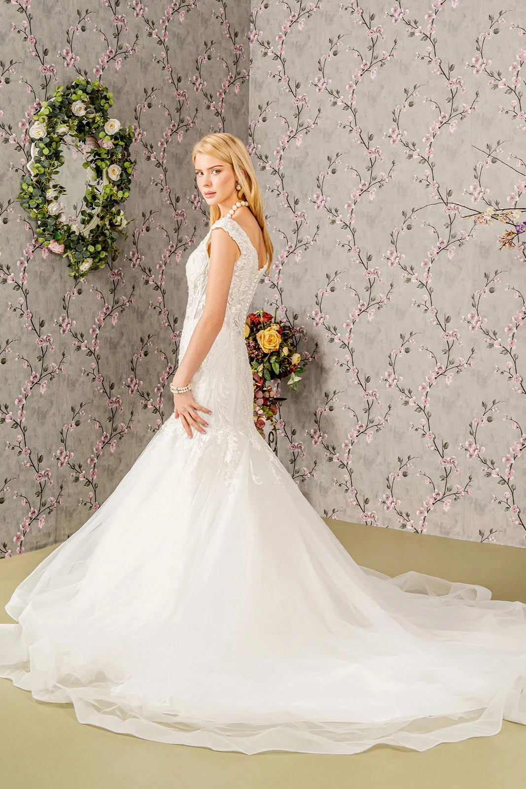 Off Shoulder Mermaid Wedding Dress by GLS Gloria GL3490