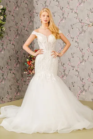 Off Shoulder Mermaid Wedding Dress by GLS Gloria GL3490