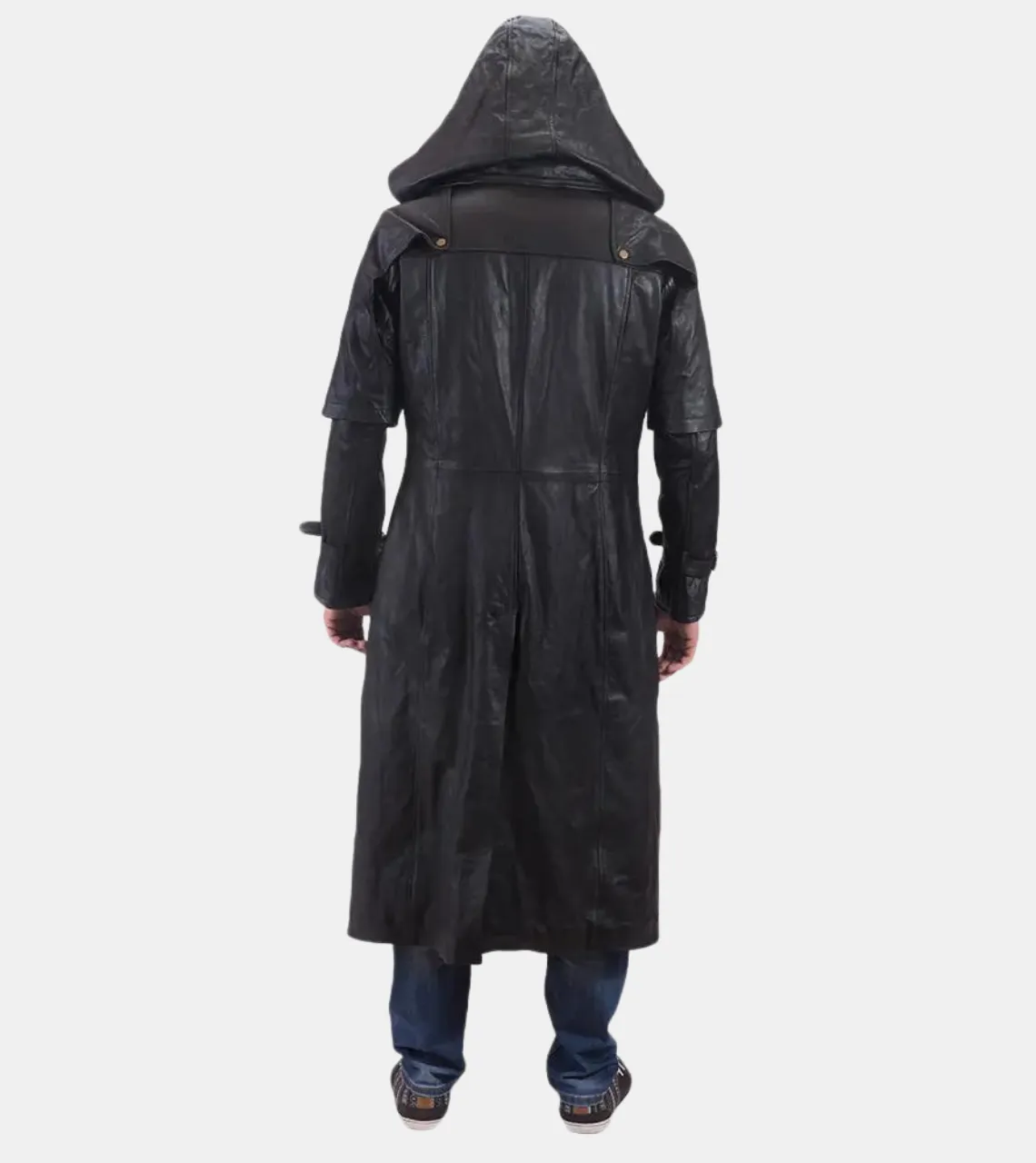Oliver Men's Black Hooded Leather Coat