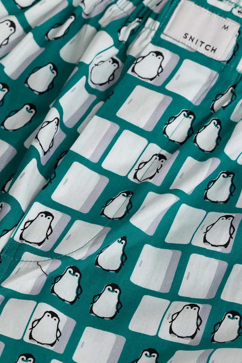 Penguin Print Green Pyjama